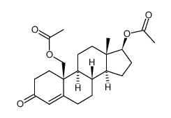 17β,19-dihydroxy-androst-4-en-3-one 17,19-diacetate结构式