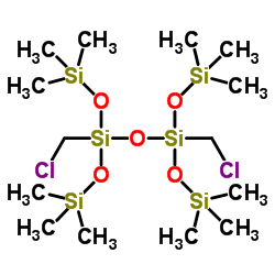 1,3-双(氯甲基)-1,1,3,3-四(三甲基硅氧基)二硅氧烷结构式