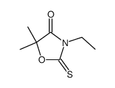 3-ethyl-5,5-dimethyl-2-thioxo-oxazolidin-4-one结构式