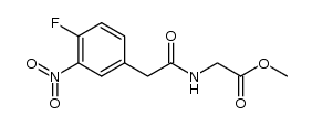 [2-(4-fluoro-3-nitrophenyl)-acetylamino]-acetic acid methyl ester Structure