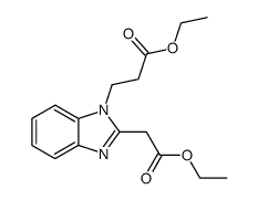 [1-(2-carbethoxyethyl)benzimidazol-2-yl]acetic acid ethyl ester Structure