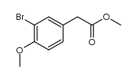 (3-bromo-4-methoxy-phenyl)-acetic acid methyl ester结构式