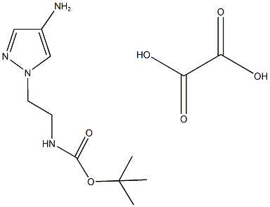 [2-(4-氨基-1H-吡唑-1-基)乙基]氨基甲酸叔丁酯草酸盐结构式