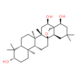 13,28-Epoxyoleanane-3β,16α,22α-triol结构式