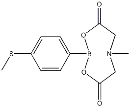 4-甲硫基苯硼酸甲基亚氨基二乙酸酯结构式