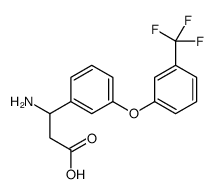 3-氨基-3-(3-[3-(三氟甲基)苯氧基]苯基)丙酸结构式