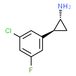 69 反式-2-(3-氯-5-氟苯基)环丙-1-胺盐酸盐结构式