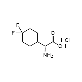 (2R)-2-氨基-2-(4,4-二氟环己基)乙酸盐酸盐结构式