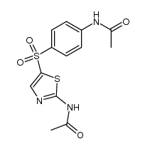 2-acetylamino-5-(4-acetylamino-benzenesulfonyl)-thiazole结构式