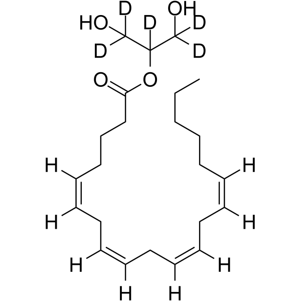 2-Arachidonoylglycerol-d5 Structure
