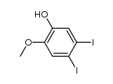 4,5-diiodo-2-methoxyphenol结构式
