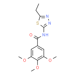 N-(5-Ethyl-1,3,4-thiadiazol-2-yl)-3,4,5-trimethoxybenzamide结构式
