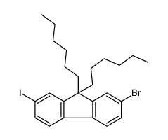 2-bromo-9,9-dihexyl-7-iodofluorene Structure