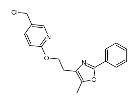 5-(chloromethyl)-2-[2-(5-methyl-2-phenyl-1,3-oxazol-4-yl)ethoxy]pyridine Structure