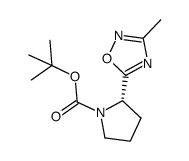 tert-butyl (S)-2-(3-methyl-1,2,4-oxadiazol-5-yl)pyrrolidine-1-carboxylate Structure