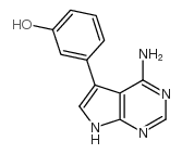 3-(4-氨基-7H-吡咯[2,3-d]-5-嘧啶)苯酚结构式