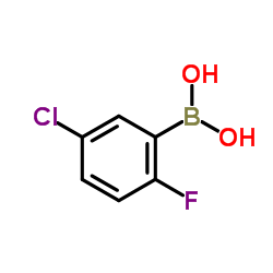 5-氯-2-氟苯硼酸结构式