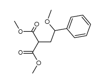1,1-bis(methoxycarbonyl)-3-methoxy-3-phenylpropane结构式