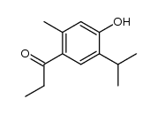 1-(4-hydroxy-5-isopropyl-2-methyl-phenyl)-propan-1-one Structure