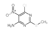 6-氯-2-(甲巯基)-5-硝基嘧啶-4-胺结构式