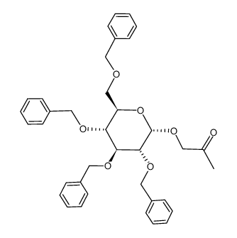 2-oxopropyl 2,3,4,6-tetra-O-benzyl-α-D-glucopyranoside Structure