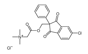 [2-[(5-chloro-1,3-dioxo-2-phenylinden-2-yl)methoxy]-2-oxoethyl]-trimethylazanium,chloride Structure