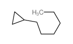 Cyclopropane,hexyl- Structure