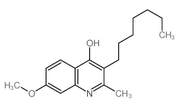 3-heptyl-7-methoxy-2-methyl-1H-quinolin-4-one Structure