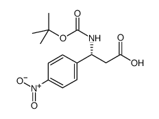 (R)-3-boc-氨基-3-(4-硝基苯基)丙酸结构式