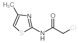 2-氯-N-(4-甲基-1,3-噻唑-2-基)乙酰胺结构式
