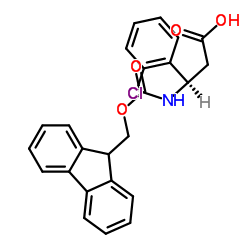 Fmoc-(R)-3-氨基-3-(2-氯苯基)丙酸结构式