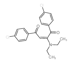 (E)-1,4-bis(4-chlorophenyl)-2-diethylamino-but-2-ene-1,4-dione结构式