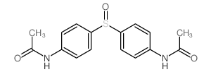 N-[4-(4-acetamidophenyl)sulfinylphenyl]acetamide结构式