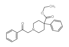ethyl 1-phenacyl-4-phenyl-piperidine-4-carboxylate结构式