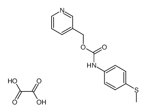 (4-Methylsulfanyl-phenyl)-carbamic acid pyridin-3-ylmethyl ester; compound with oxalic acid结构式