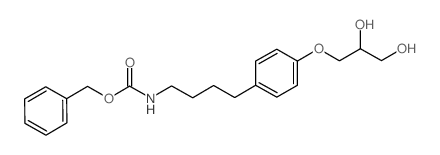 4-(4-(2,3-二羟基丙氧基)苯基)丁基氨基甲酸苄酯结构式