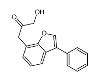 1-hydroxy-3-(3-phenyl-1-benzofuran-7-yl)propan-2-one结构式