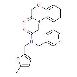 4H-1,4-Benzoxazine-4-acetamide,2,3-dihydro-N-[(5-methyl-2-furanyl)methyl]-3-oxo-N-(3-pyridinylmethyl)-(9CI) Structure