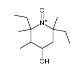 2,6-diethyl-4-hydroxy-2,3,6-trimethyl-piperidin-1-N-oxyl结构式