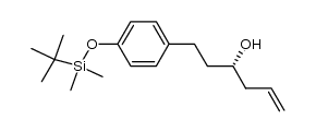 (S)-1-(4-((tert-butyldimethylsilyl)oxy)phenyl)hex-5-en-3-ol结构式