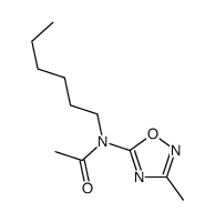 N-hexyl-N-(3-methyl-1,2,4-oxadiazol-5-yl)acetamide结构式