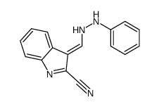 3-[(2-phenylhydrazinyl)methylidene]indole-2-carbonitrile结构式