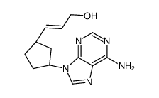 3-[(1R,3S)-3-(6-aminopurin-9-yl)cyclopentyl]prop-2-en-1-ol结构式