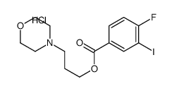 3-morpholin-4-ium-4-ylpropyl 4-fluoro-3-iodobenzoate,chloride Structure