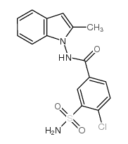 4-chloro-N-(2-methylindol-1-yl)-3-sulfamoylbenzamide Structure