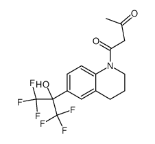 2-(1-acetoacetyl-1,2,3,4-tetrahydro-quinolin-6-yl)-1,1,1,3,3,3-hexafluoro-propan-2-ol Structure