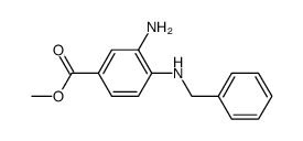 3-氨基-4-(苄基氨基)苯甲酸甲酯结构式