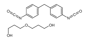 异氰酸根合封端的[氧代双丙醇与1,1’-亚甲基双(4-异氰酸根合苯)]的聚合物结构式