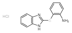 2-(1H-苯并咪唑-2-基硫代)苯胺 盐酸盐结构式