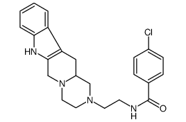 Benzamide,4-chloro-N-(2-(3,4,6,7,12,12a-hexahydropyrazino(1',2':1,6)pyrido(3,4-b)indol-2(1H)-yl)ethyl)结构式